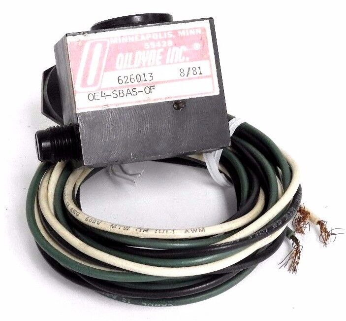 OILDYNE INC. 626013 PRESSURE VALVE 0E4-SBAS-0F