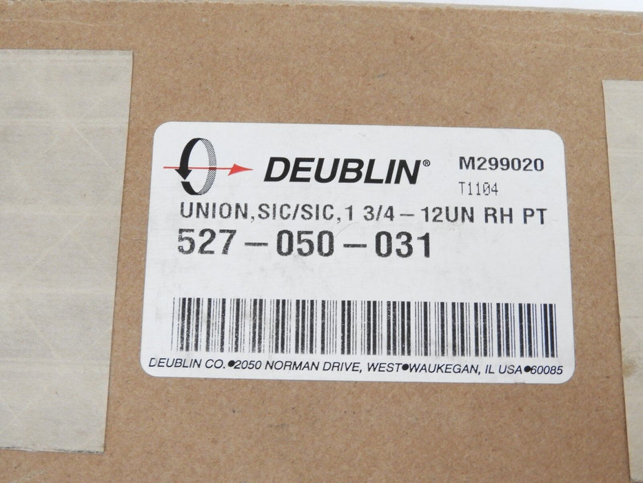 NIB DEUBLIN 527-050-031 UNION, SIC/SIC, 1 3/4-12UN RH PT, 527050031