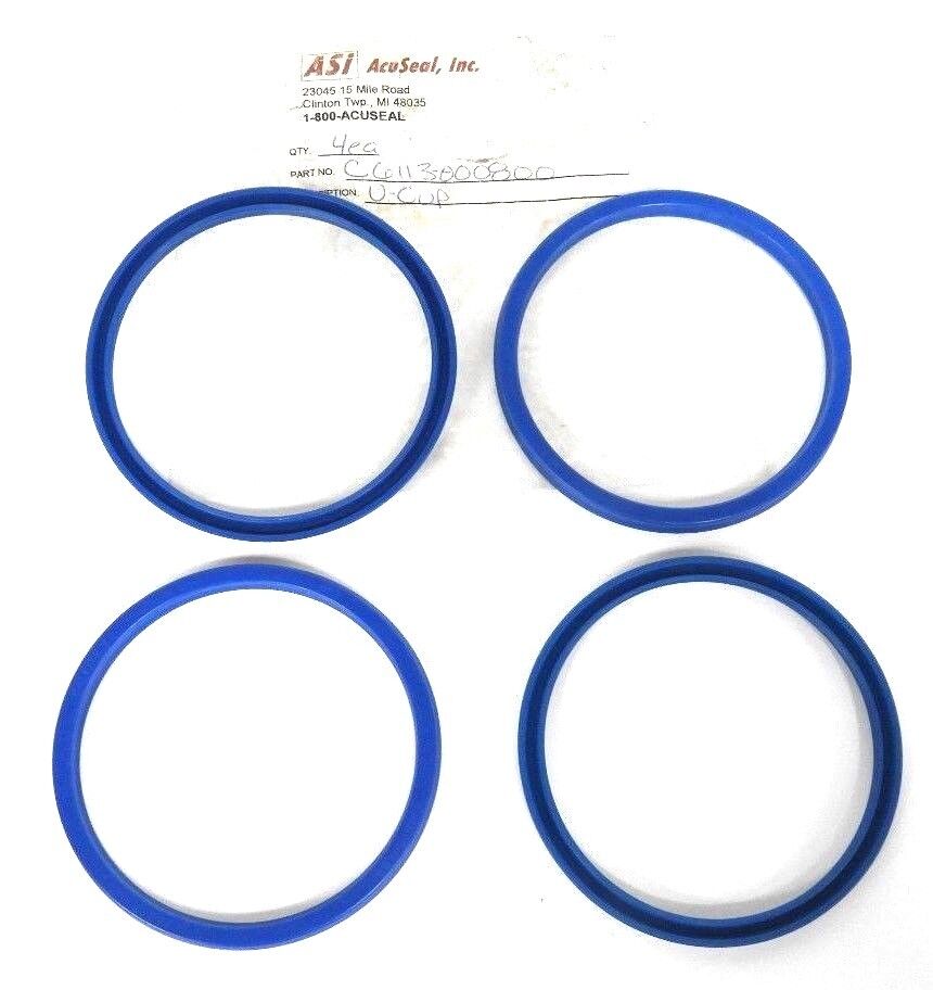LOT OF 4 NEW ASI ACUSEAL, INC. C6113-000800 U-CUPS