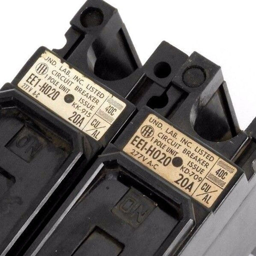 LOT OF 2 ITE / SIEMENS EE1-H020 CIRCUIT BREAKERS 20AMP 1POLE, EE1H020