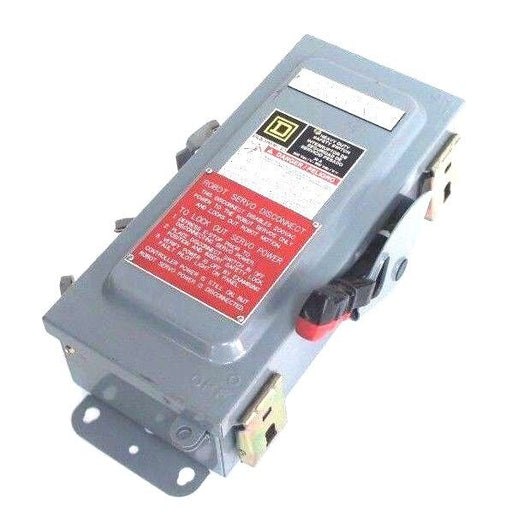 SQUARE D HU361AWK HEAVY DUTY SAFETY SWITCH 30A, 600V, NE-2002-342, MISSING CLIP