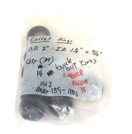LOT OF 11 NEW GENERIC 200-139-1101 KNOCK OUT COLLET RINGS 2001391101