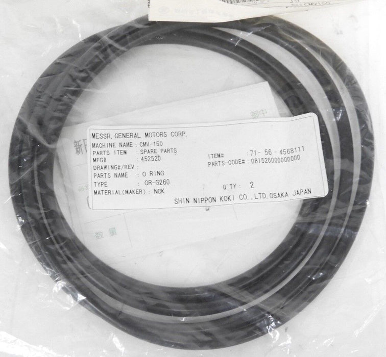 LOT OF 4 NEW GM SHIN NIPPON KNOKI CO. 452520 O-RINGS 71-56-4568111