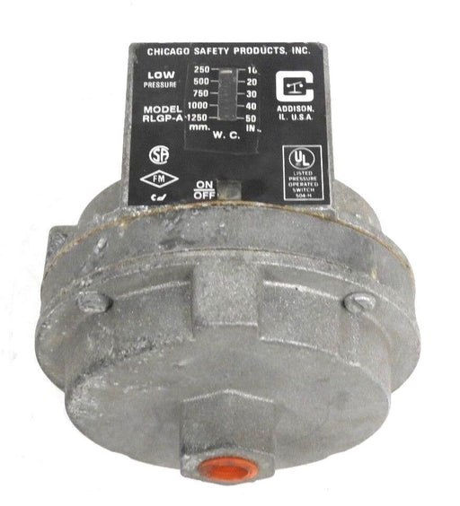 CHICAGO SAFETY PRODUCTS RLGP-A LOW PRESSURE SWITCH, 10-50IN, 250-1250MM