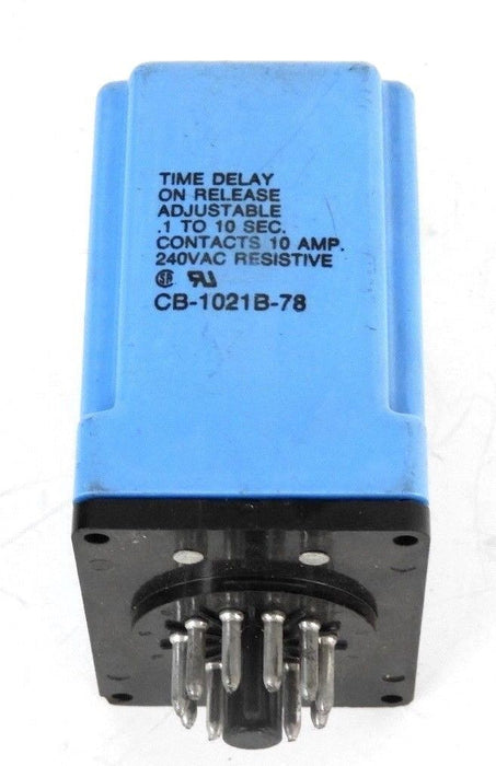 POTTER & BRUMFIELD CB-1021B-78 TIME DELAY RELAY 0.1-10 SEC, *MISSING KNOB*