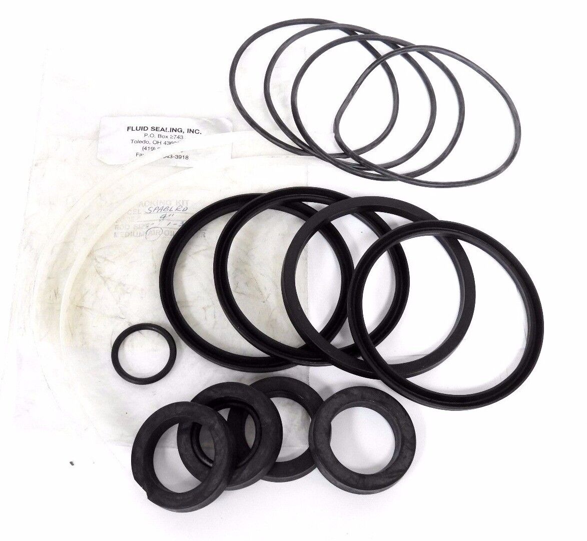 FLUID SEALING INC. SPABLRD AIR SEAL PACKING KIT 1-3/8" ROD SIZE, 4" BORE