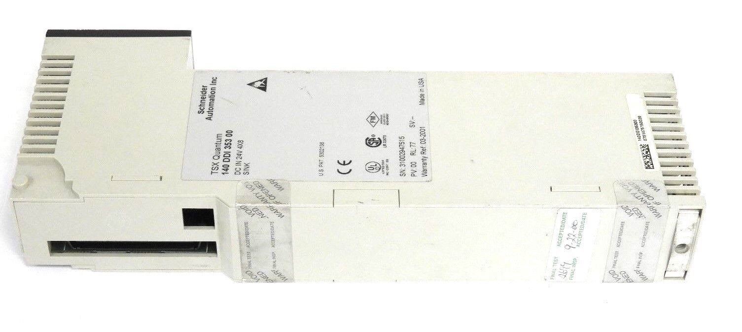 SCHNEIDER 140-DDI-353-00 24V DC INPUT MODULE PV:00, RL:77, 140DDI35300