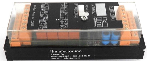 IFM EFECTOR AC2801 I/O CONNECTOR MODULE 26.5-31.6VDC LED GREEN