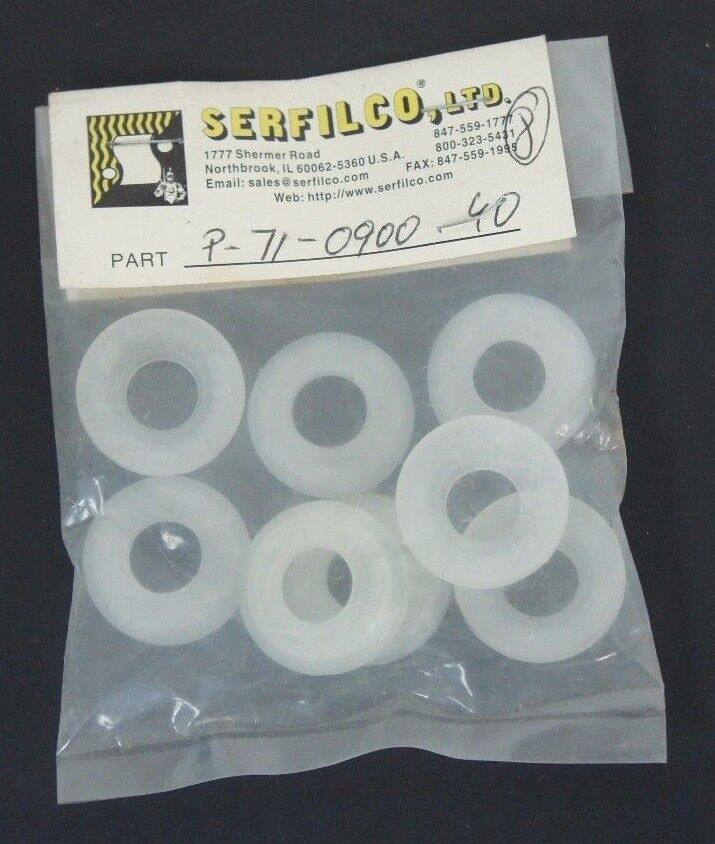 BAG OF 8 NEW SERFILCO P-71-0900-40 POLY-PRO VALVE SEATS P710900040