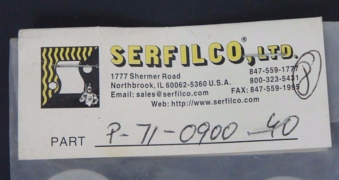 BAG OF 8 NEW SERFILCO P-71-0900-40 POLY-PRO VALVE SEATS P710900040