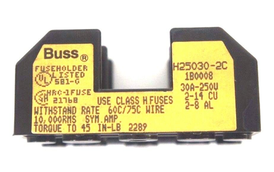 COOPER BUSSMANN H25030-2C FUSEHOLDER H250302C, 30A-250V