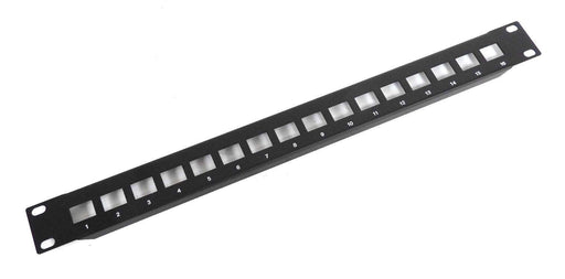 NEW L-COM 16-PORT UNIVERSAL PATCH PANEL FRONT PLATE