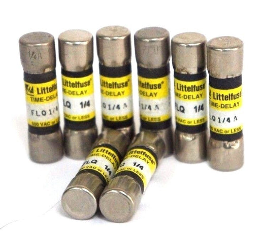 LOT OF 8 NEW LITTELFUSE FLQ 1/4 TIME-DELAY FUSES FLQ14