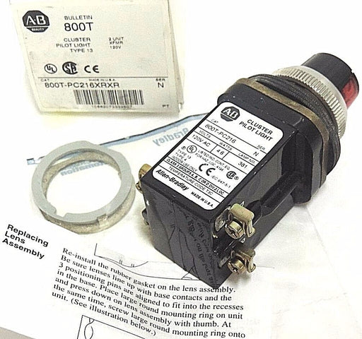 NIB ALLEN BRADLEY 800T-PC216XRXR CLUSTER PILOT LIGHT 800TPC216XRXR SER. N