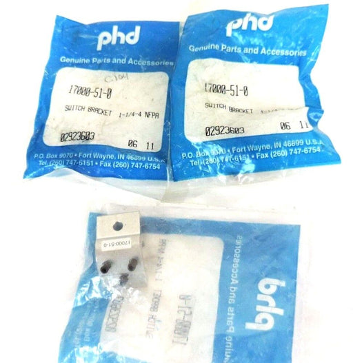 LOT OF 3 NEW PHD 17000-51-0 SWITCH BRACKETS 1-1/4-4 NFPA 17000510