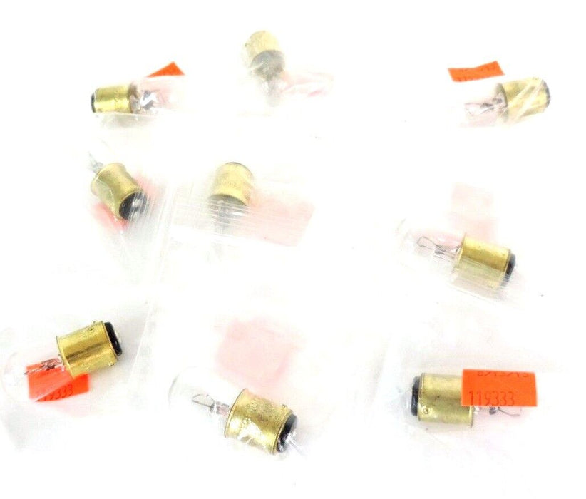 LOT OF 9 NEW CEC INDUSTRIES 1004 INCAND LAMP BULBS, BA15D, B-6, 12.8V, 12.032W