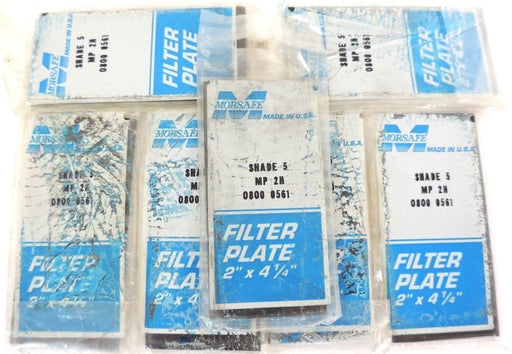 LOT OF 7 NEW MORSAFE SHADE 5 MP 2H 0800 0561 FILTER PLATES 2'' X 4-1/4''