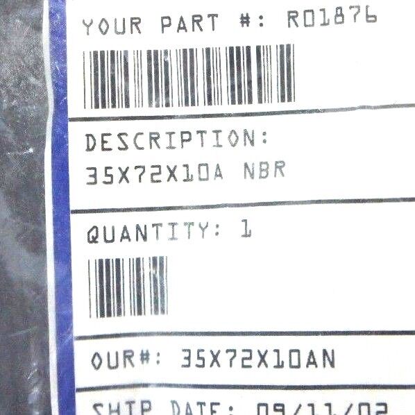 LOT OF 3 NEW ISP INTERNATIONAL 35X72X10 OIL SEALS 35X75X10A NBR