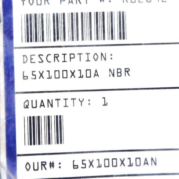 LOT OF 2 NEW ISP INTERNATIONAL 65X100X10 OIL SEAL 65X100X10A NBR