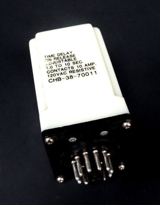 AMF POTTER & BRUMFIELD CHB-38-70011 TIME DELAY RELAY, 120VAC, 1.0 TO 10 SEC.