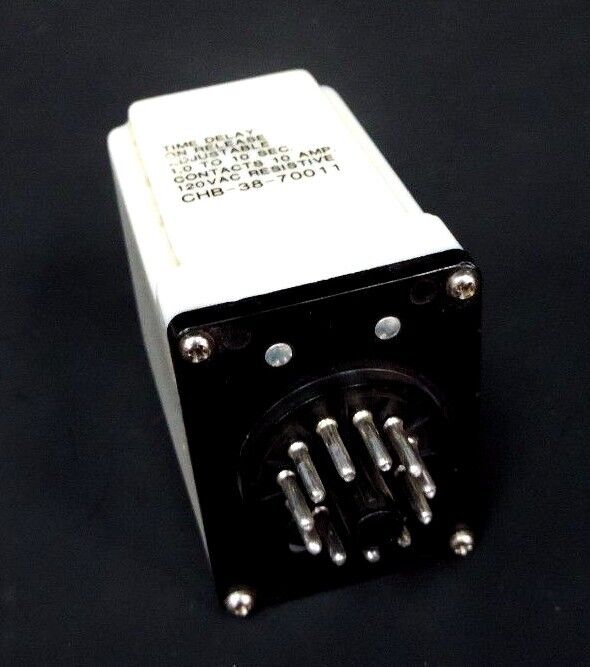 AMF POTTER & BRUMFIELD CHB-38-70011 TIME DELAY RELAY, 120VAC, 1.0 TO 10 SEC.