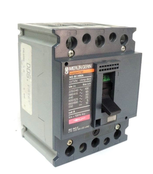 MERLIN GERIN NS 80 HMA CIRCUIT BREAKER 80AMP, 3POLE, 750V, NS80HMA