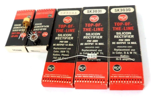 LOT OF 5 NEW RCA RECTIFIERS SK3030, SK3031, SK3043, SK3506, SK3023
