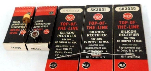 LOT OF 5 NEW RCA RECTIFIERS SK3030, SK3031, SK3043, SK3506, SK3023