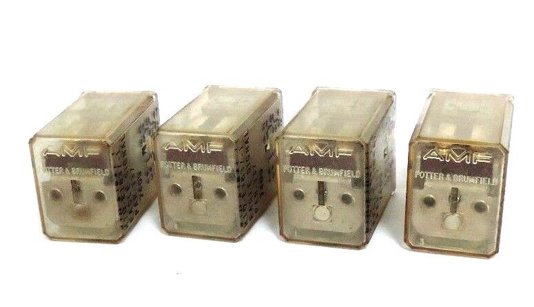 LOT OF 4 AMF / POTTER & BRUMFIELD PAR-337 MINI RELAYS R10-E1637-1