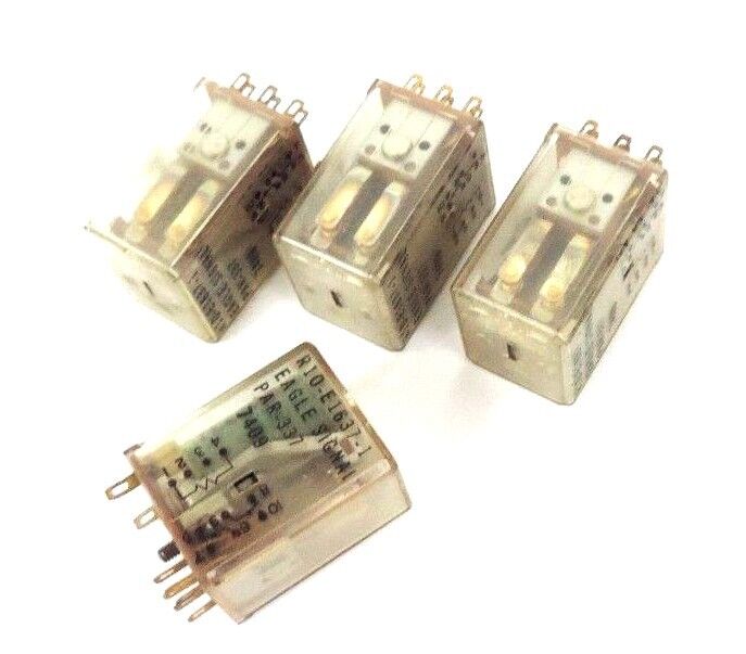 LOT OF 4 AMF / POTTER & BRUMFIELD PAR-337 MINI RELAYS R10-E1637-1