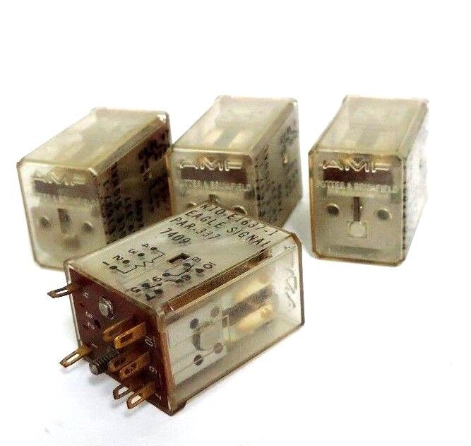 LOT OF 4 AMF / POTTER & BRUMFIELD PAR-337 MINI RELAYS R10-E1637-1