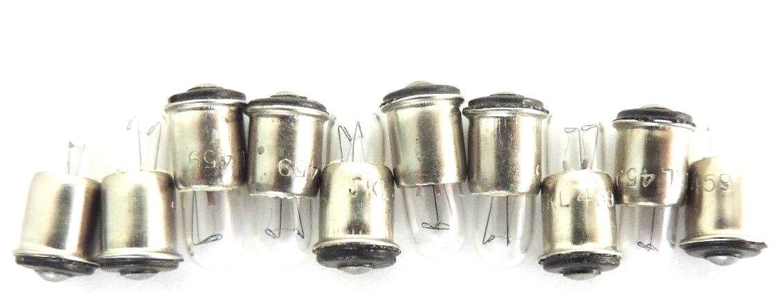 LOT OF 10 NEW JKL 459 T-1 3/4 MIDGET FLANGED BASED 28V BULBS