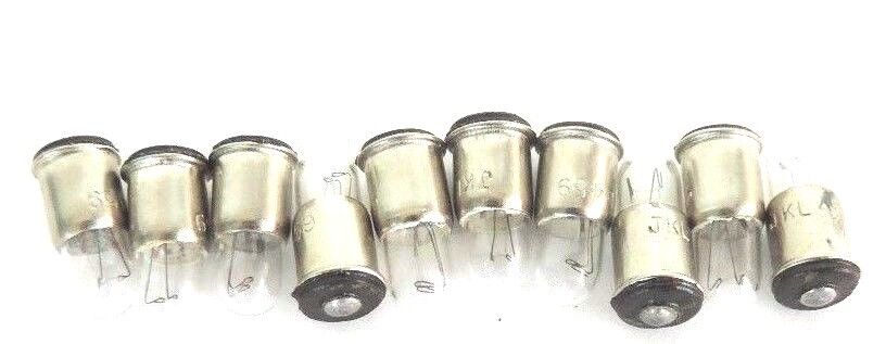 LOT OF 10 NEW JKL 459 T-1 3/4 MIDGET FLANGED BASED 28V BULBS