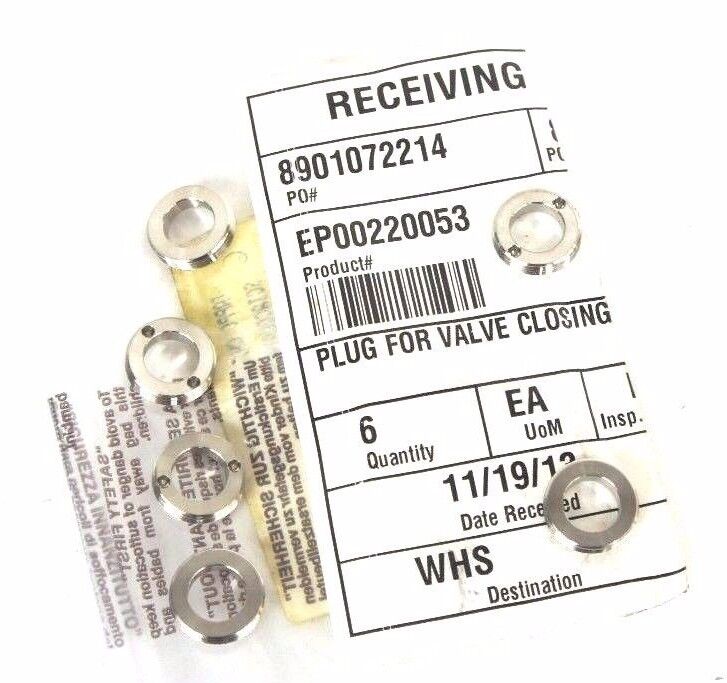LOT OF 6 NEW GENERIC EP00220053 VALVE CLOSING PLUGS 1/2"