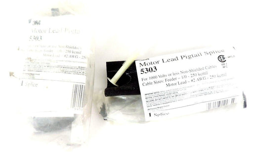 LOT OF 2 NEW 3M 5303 MOTOR LEAD PIGTAIL SPLICE KITS