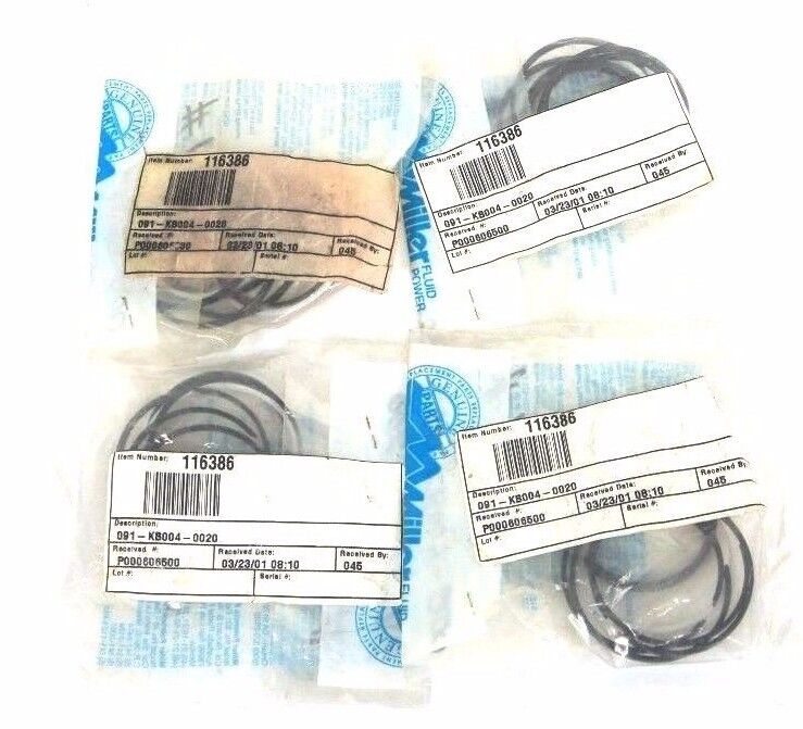 LOT OF 4 NEW MILLER 116386 SEAL KITS 091-KB004-0020