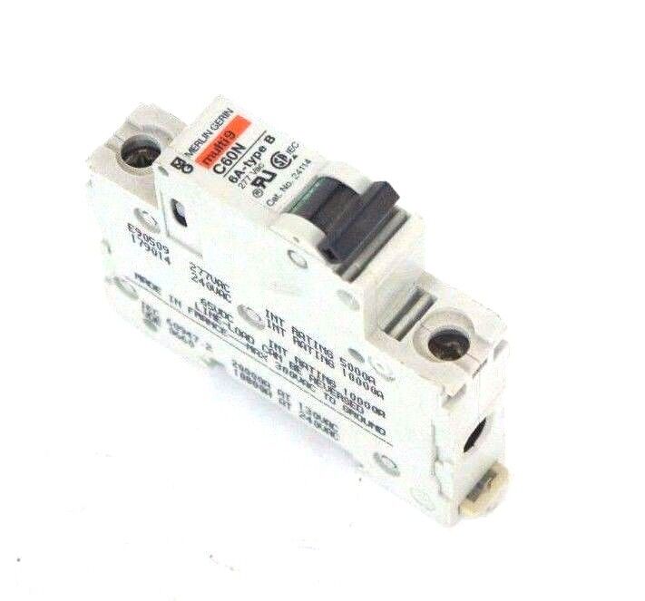 MERLIN GERIN 24114 MULTI 9 CIRCUIT BREAKER C60N, 6A-TYPE B, 277 VAC