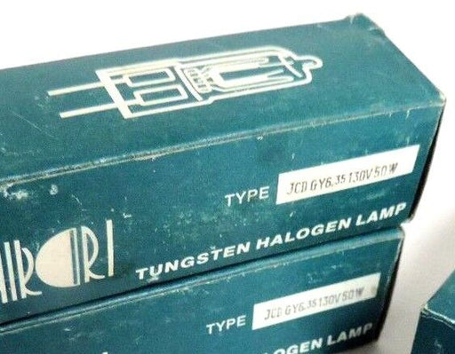 LOT OF 3 NIB HIRORI JCD GY6.35 130V 50W TUNGSTEN HALOGEN LAMPS