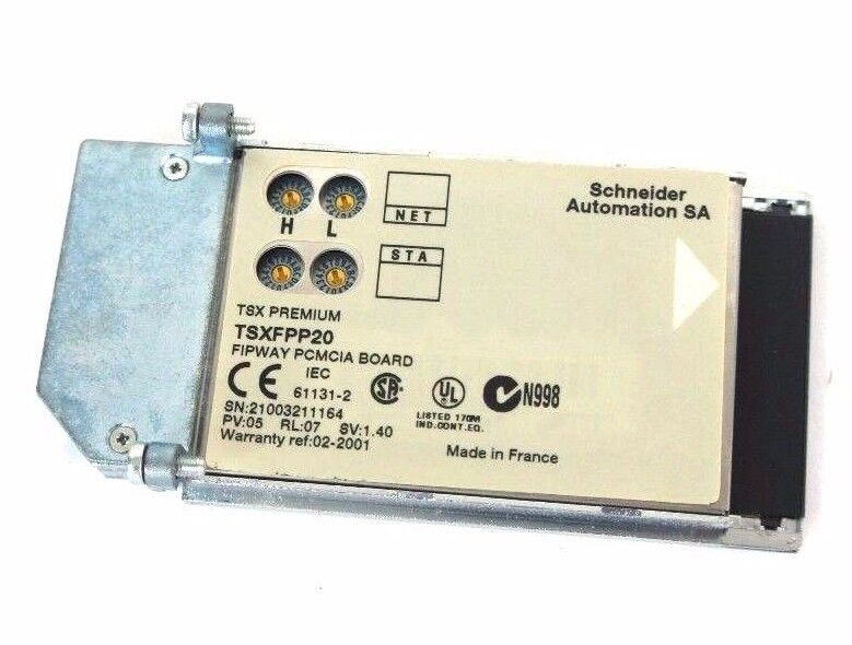 LOT OF 2 SCHNEIDER AUTOMATION TSXFPP20 FIPWAY PCMCIA BOARDS PV: 05 RL: 07 SV 1.4