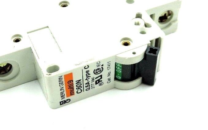 MERLIN GERIN 17411 CIRCUIT BREAKER 0.5A-TYPE C 277V, MULTI 9 C60N