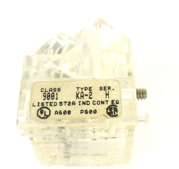 SQUARE D 9001-KA-2 CONTACT BLOCK 9001KA2 SER. H