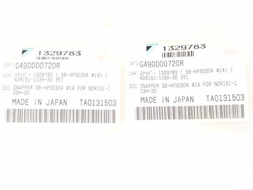 LOT OF 2 NEW DAIKIN 1329783 SNAPPER SB-HP30304 #14 NDR151-103H-30