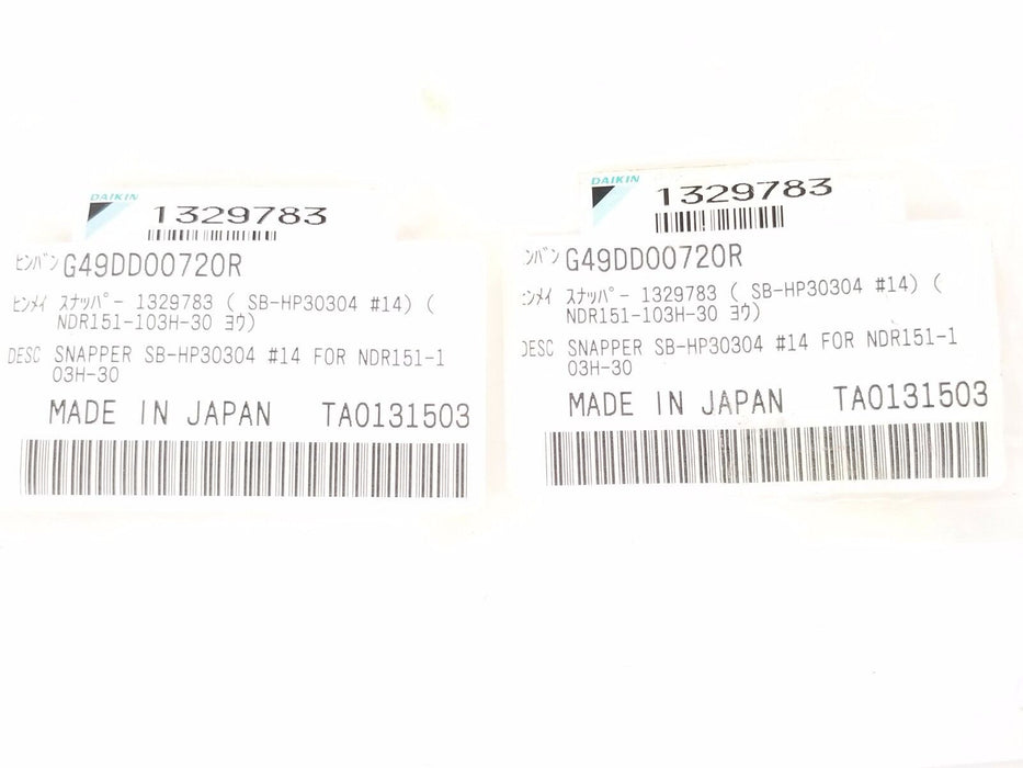 LOT OF 2 NEW DAIKIN 1329783 SNAPPER SB-HP30304 #14 NDR151-103H-30