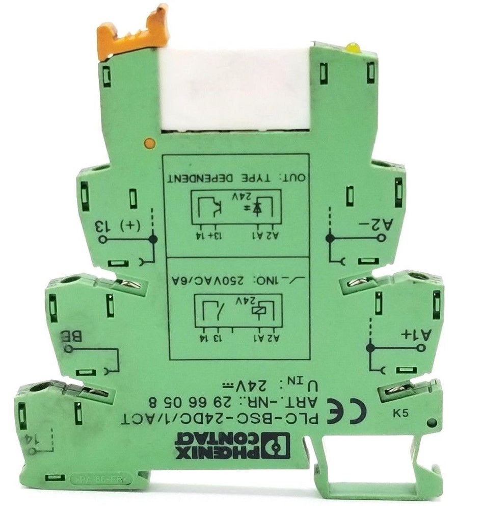 PHOENIX CONTACT PLC-BSC-24DC/1/ACT ART. NR. 2966058 W/ 2961105 RELAY 24V