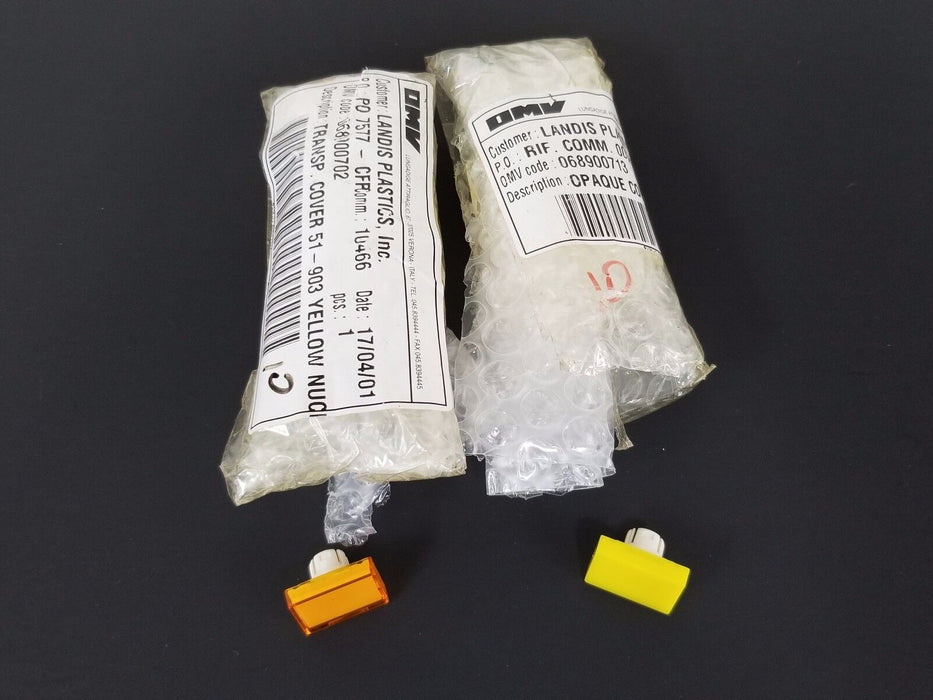 LOT OF 2 NEW OMV 068900702 TRANSP. COVER 51-903 YELLOW 068900713 51-901 YELLOW
