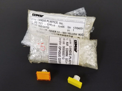 LOT OF 2 NEW OMV 068900702 TRANSP. COVER 51-903 YELLOW 068900713 51-901 YELLOW