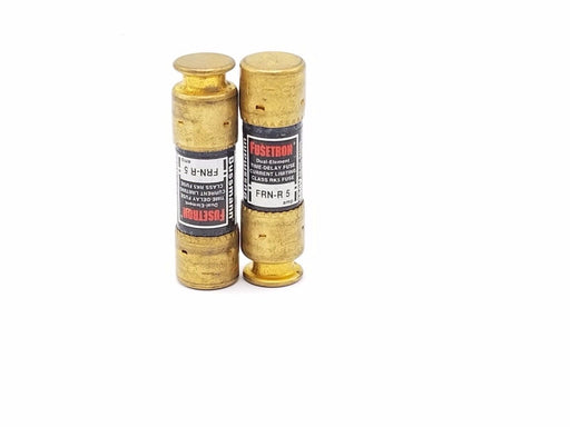 LOT OF 2 NEW COOPER BUSSMANN FRN-R-5 FUSETRON FUSES FRNR5