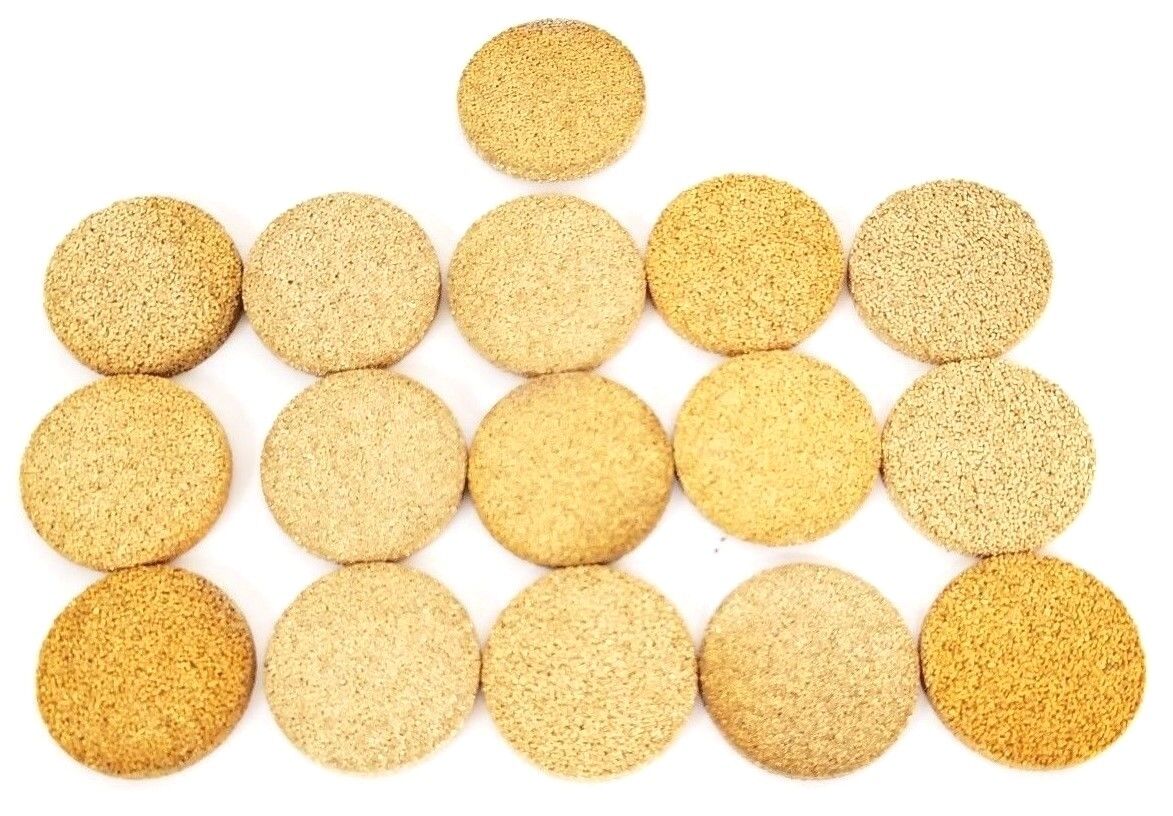 LOT OF 16 NEW GENERIC 1-1/32 DIA. X 1/8 THK BRONZE FILTERS