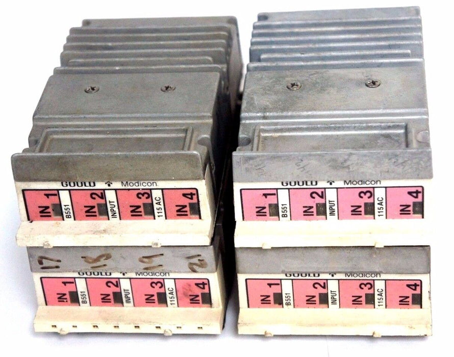 LOT OF 4 GOULD MODICON B551 INPUT MODULES 115V AC