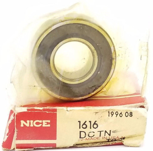 NIB NICE 1616DCTN BEARING SINGLE ROW 1/2IN ID 1 1/8IN OD 3/8IN WIDE, 1616-DCTN